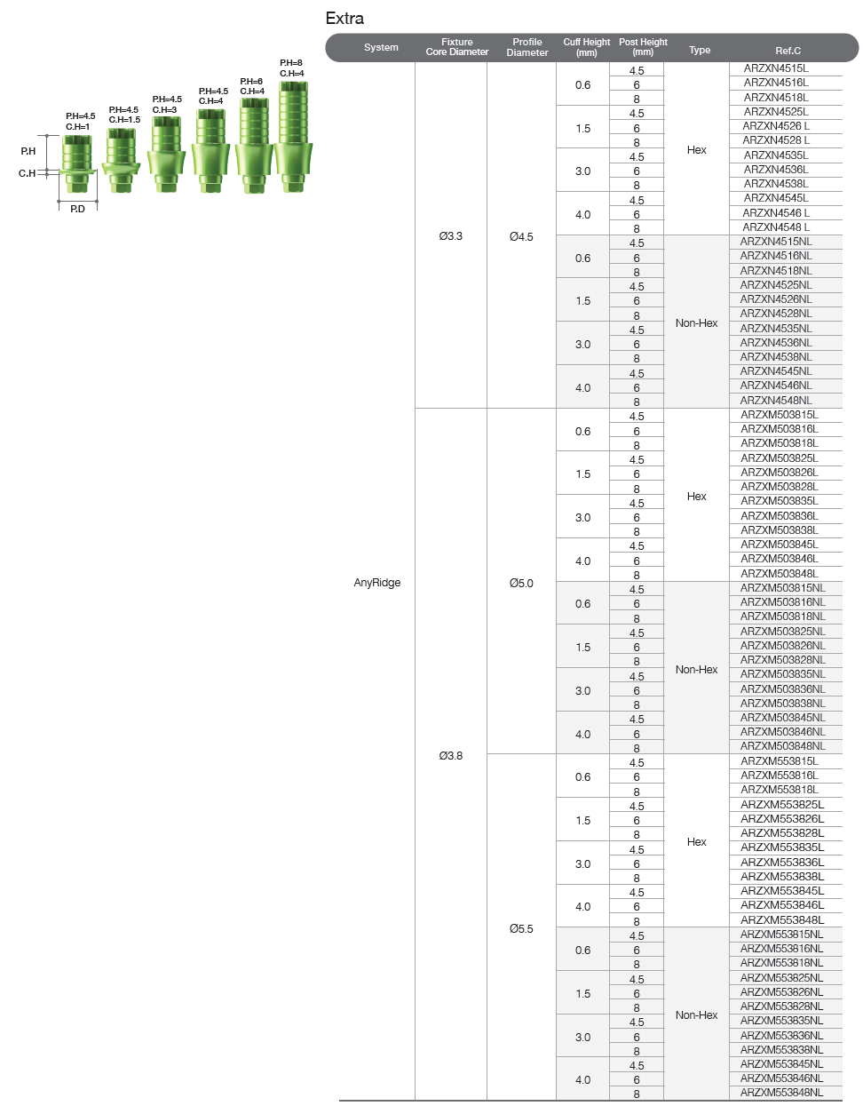 ZrGEN Abutment Hex [AR]